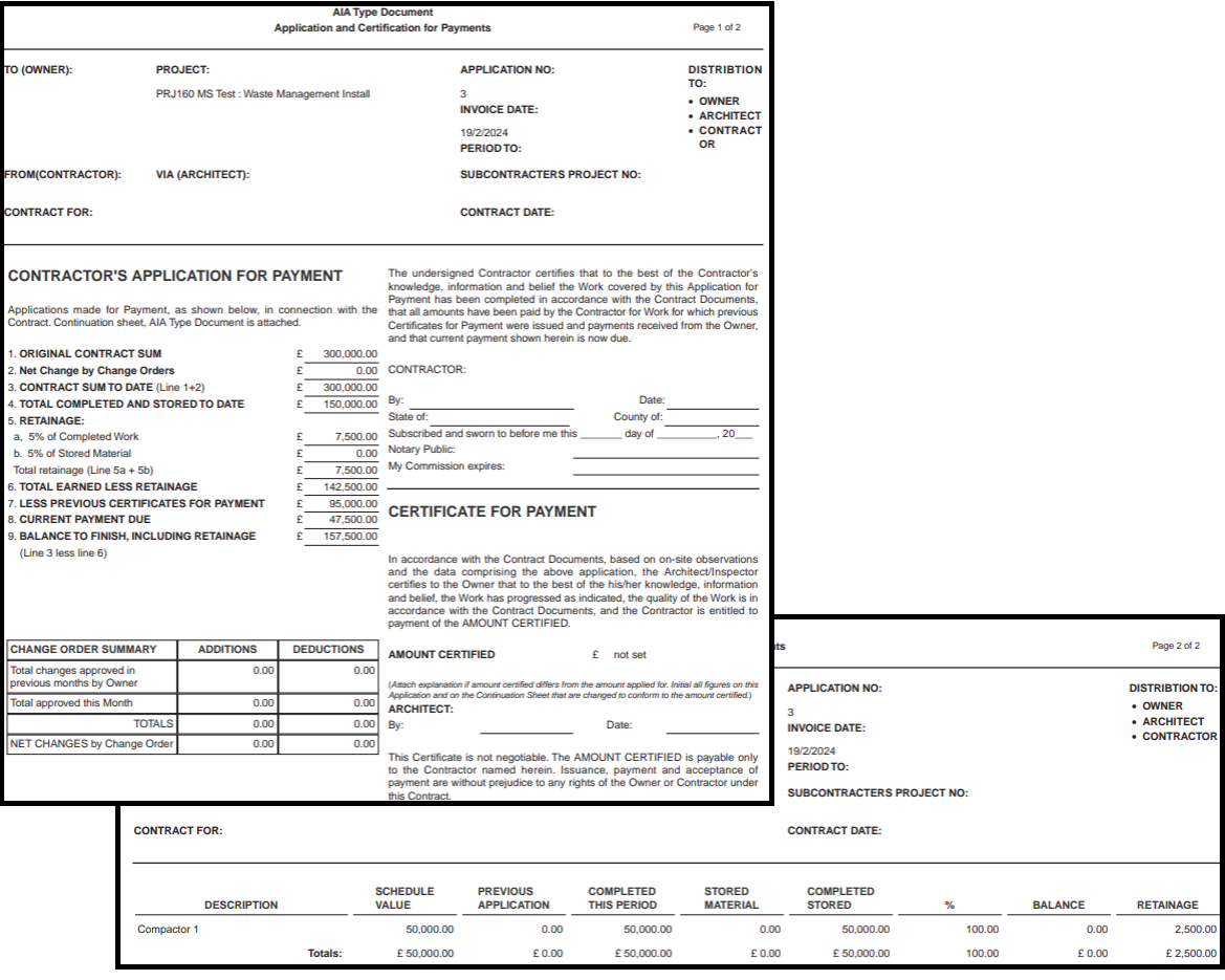ProScope AIA Billing Report for NetSuite Projects